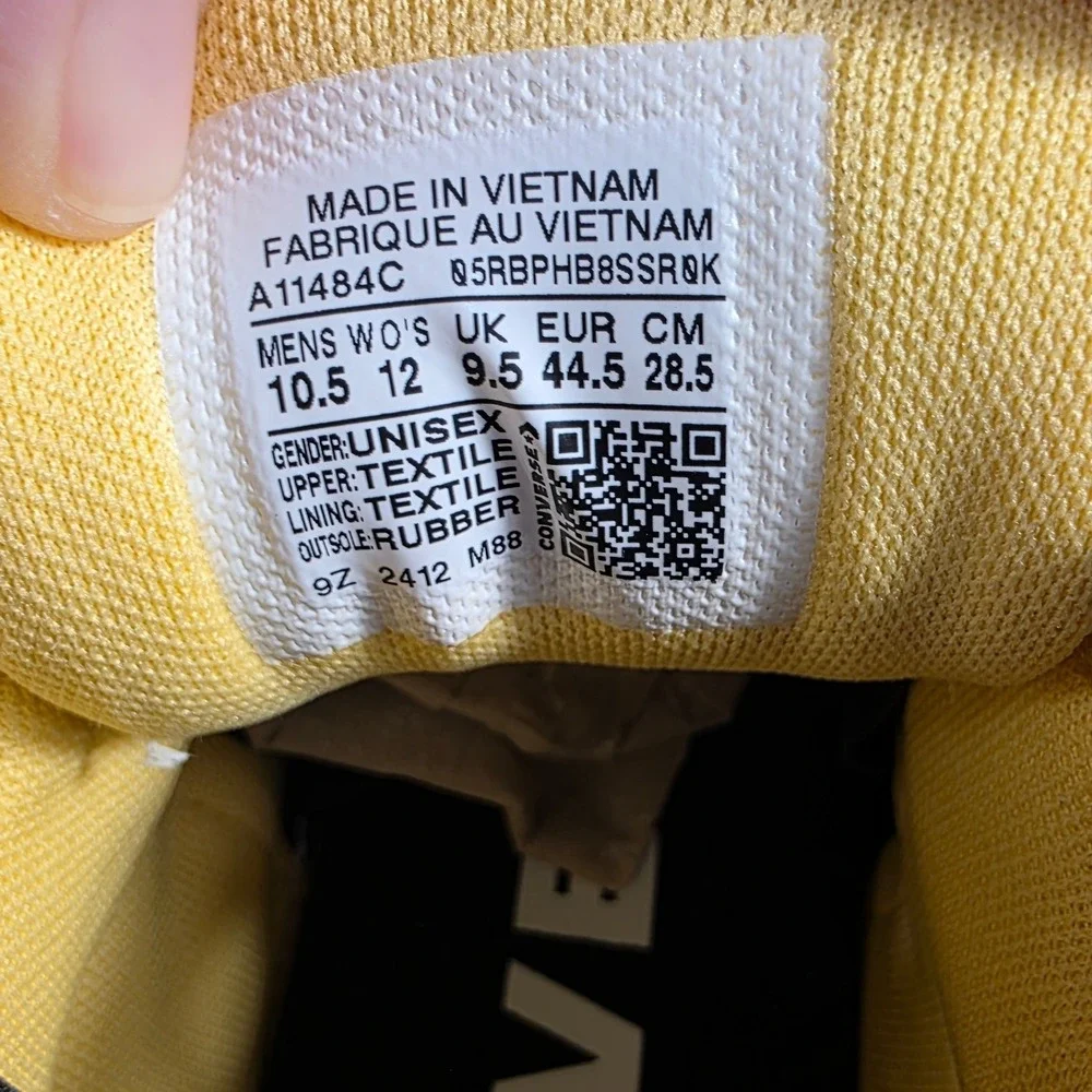 Converse Star Player Puff Ox Mens 10.5 Yellow Bananas White A11484C Low Top NEW - Picture 5 of 8